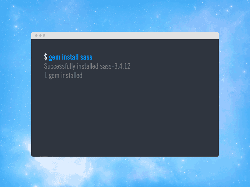 gem install sass