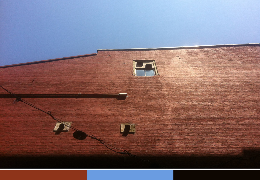 A brick and sky in Burlington, VT – calm, sturdy