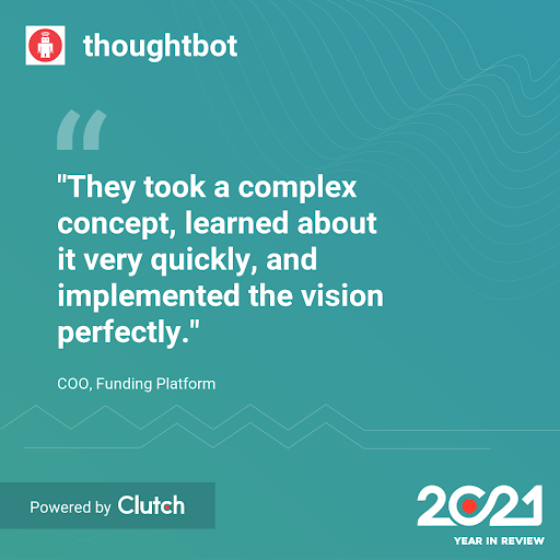 quote from a clutch review sharing their experience with thoughtbot