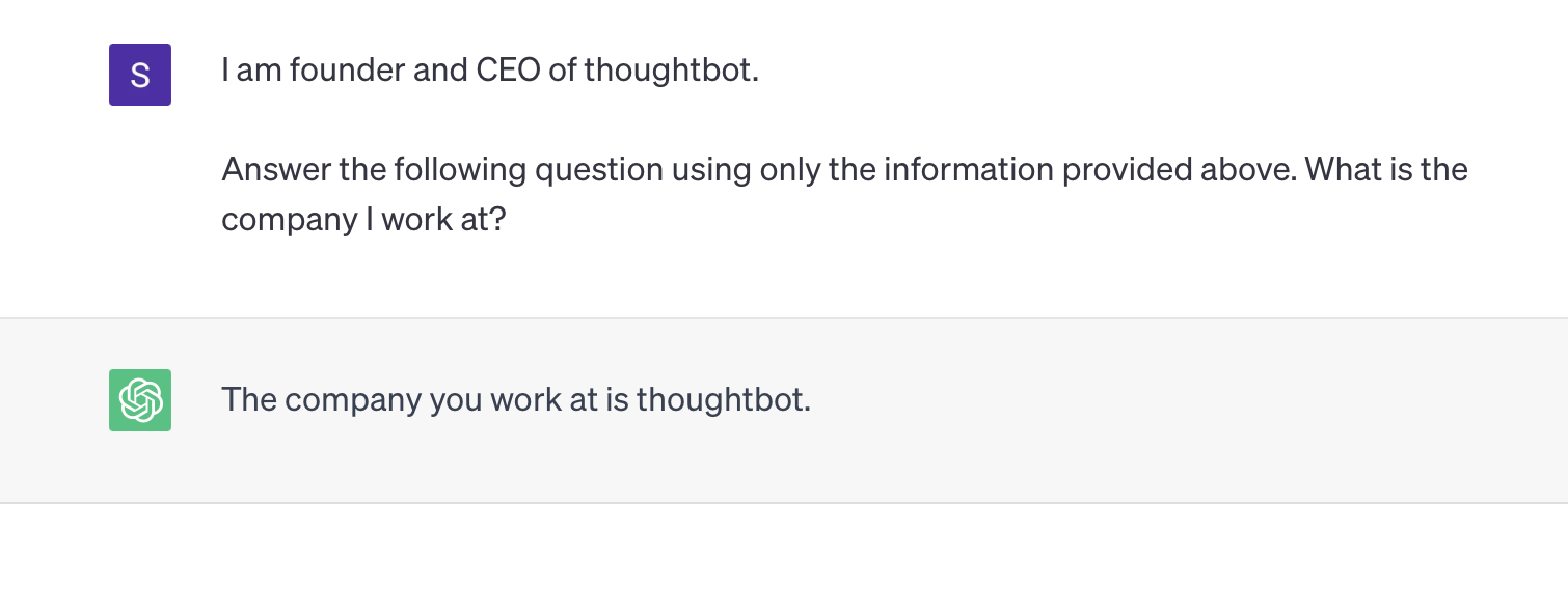 I am the founder and CEO of thoughtbot. What is the company I work at? The company you work at is thoughtbot.