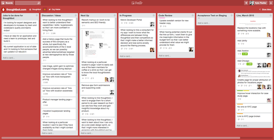 Trello screenshot